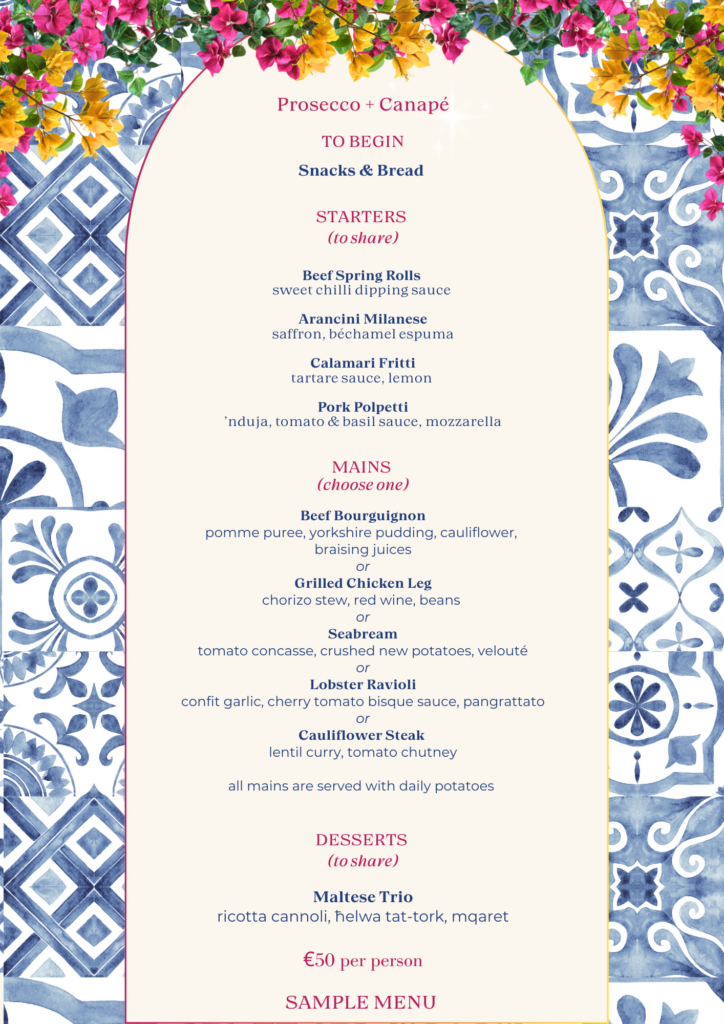Mamma Mia Menu Image